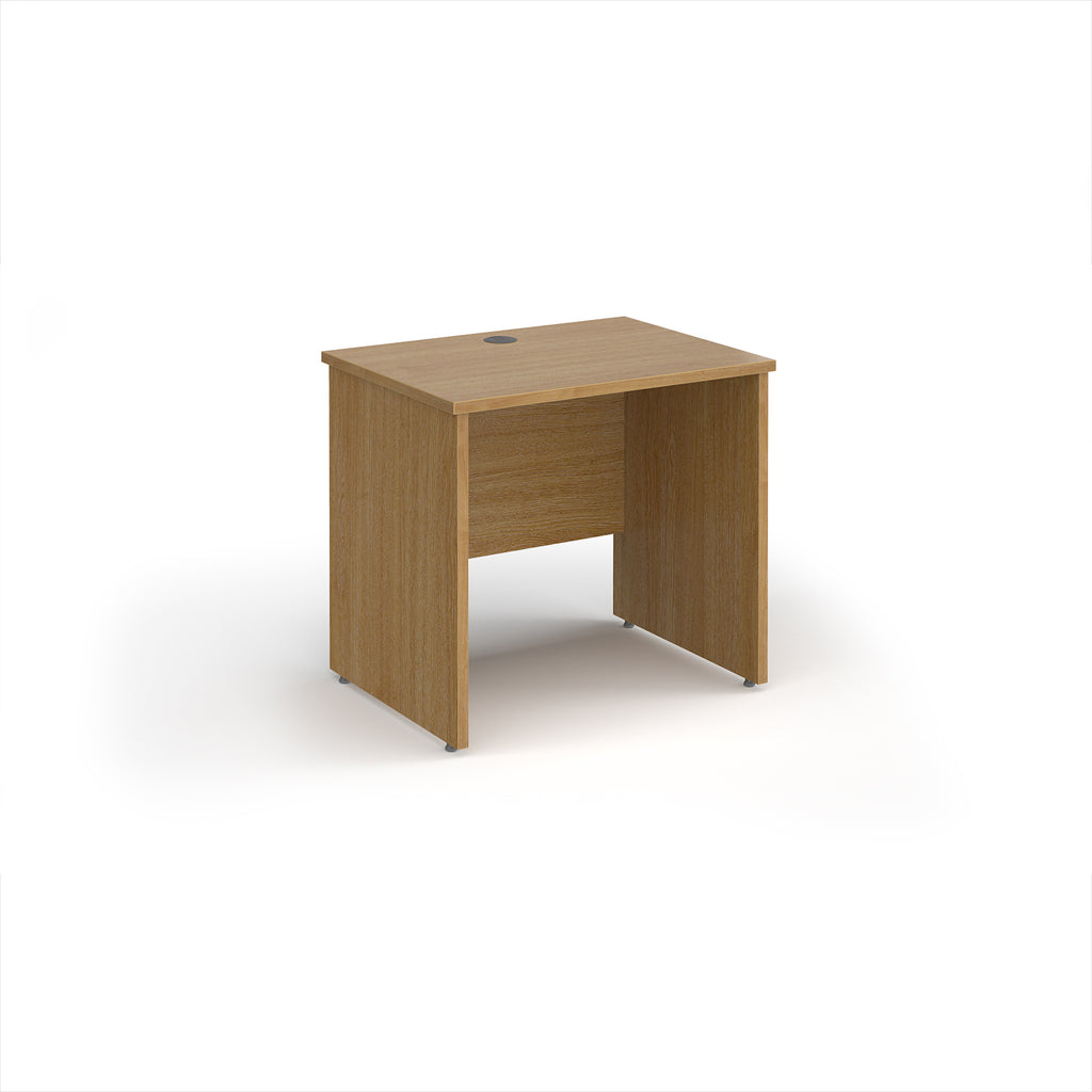 Wooden desk on a white background