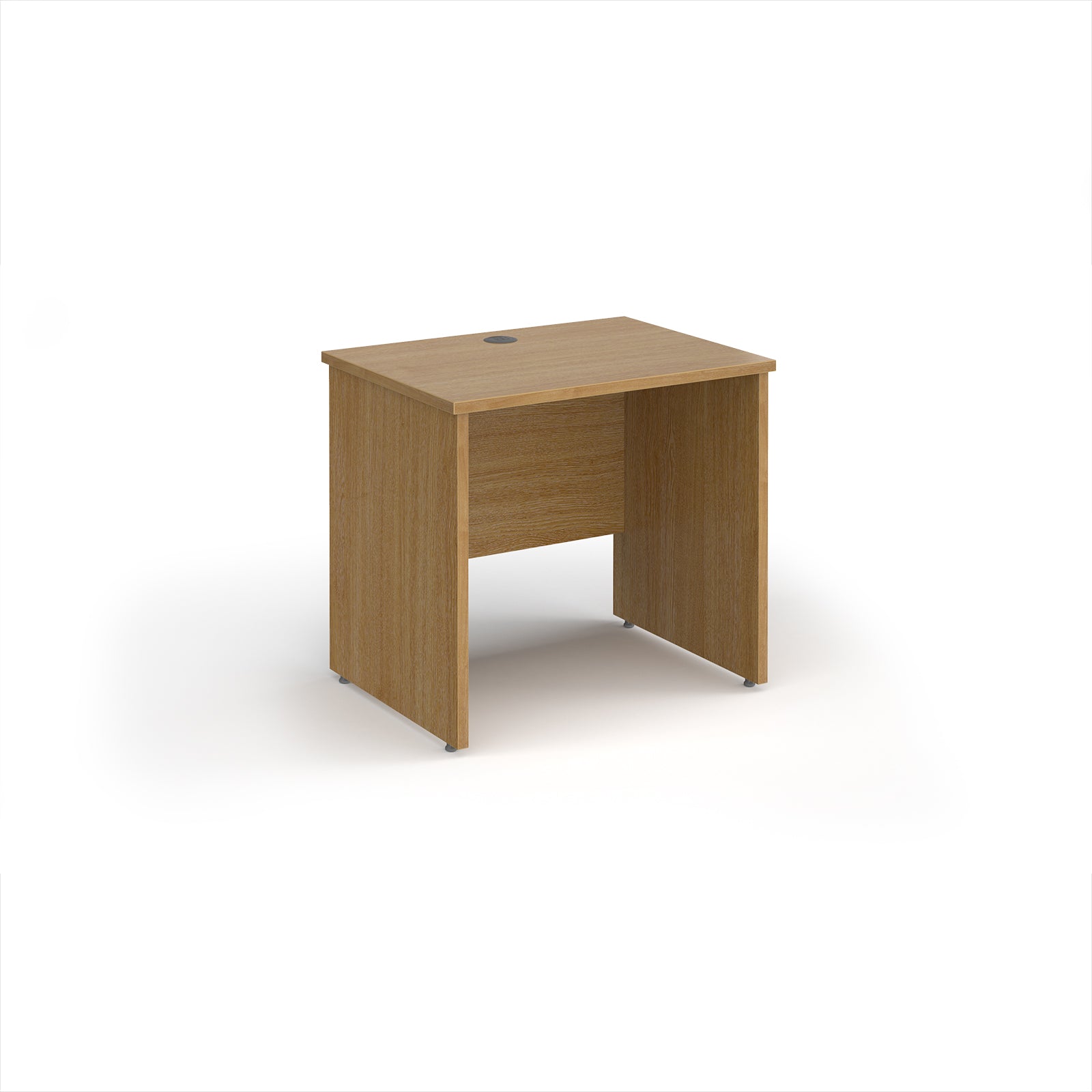 Wooden desk on a white background