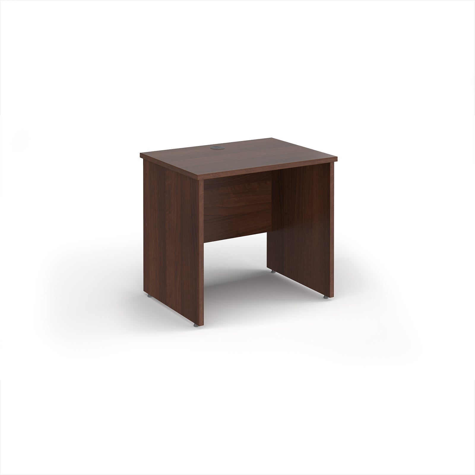 Wooden desk on a white background