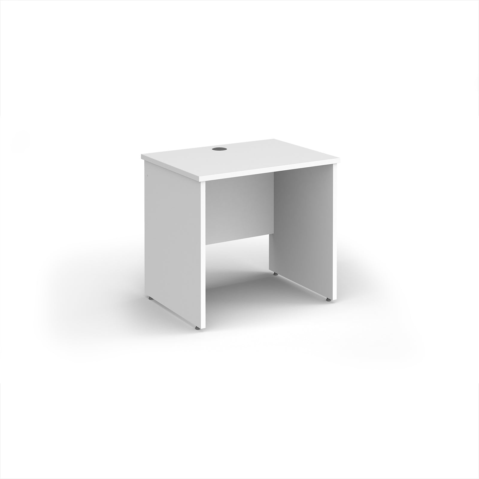 White office desk on a white background