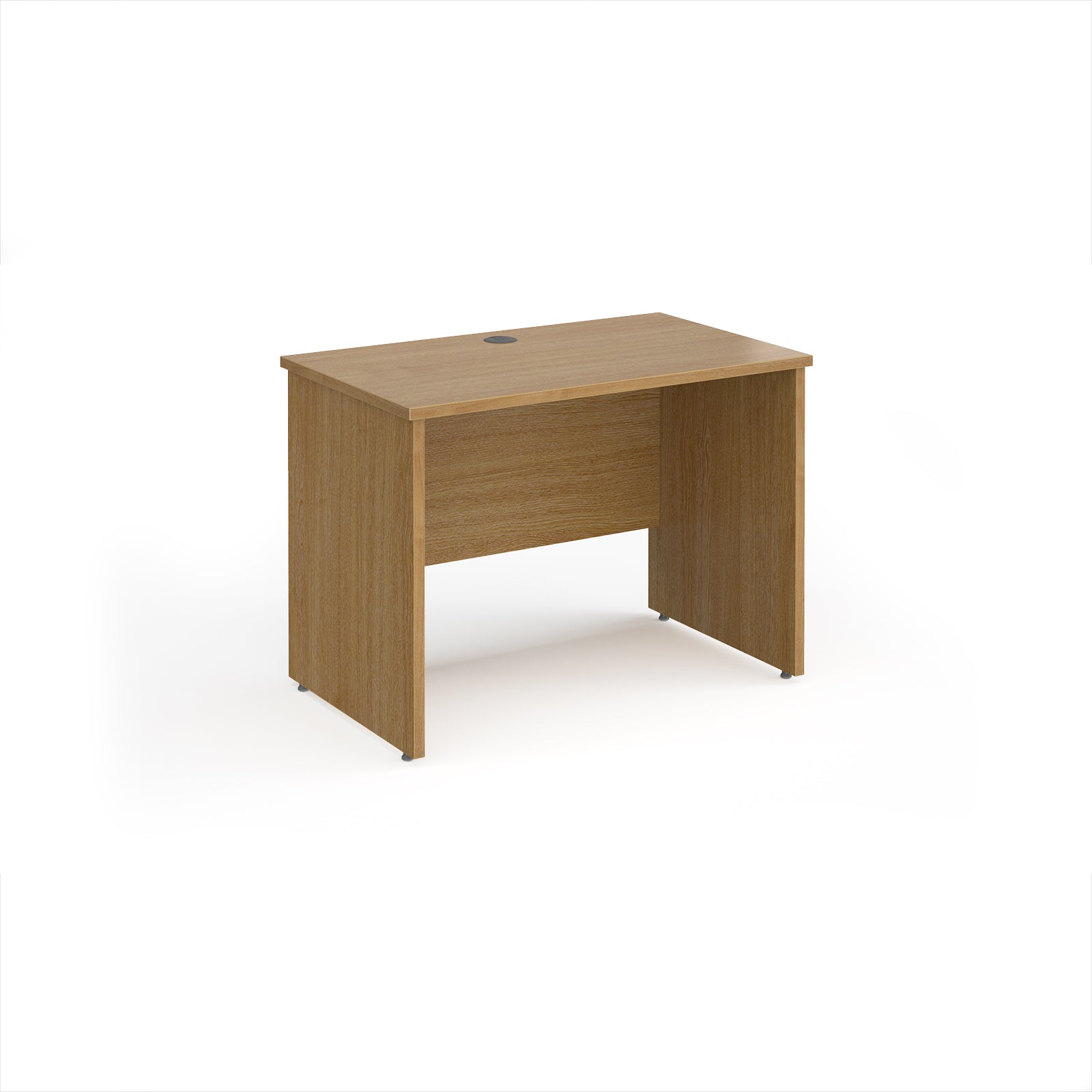 Wooden desk on a white background