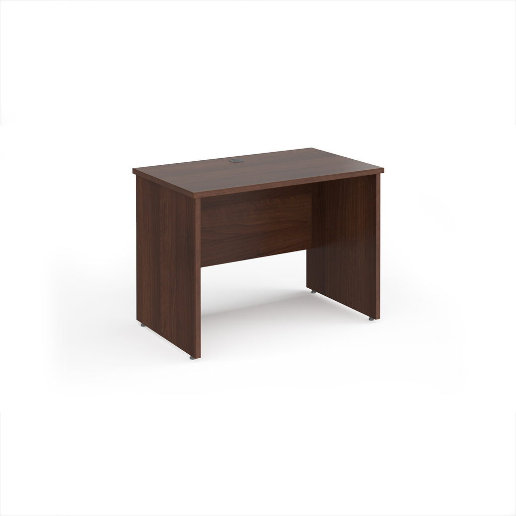 Wooden desk on a white background