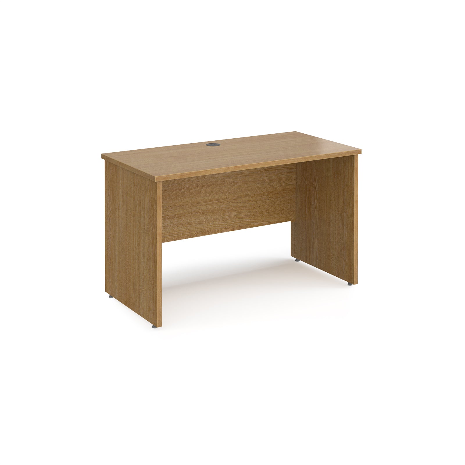 Wooden desk on a white background