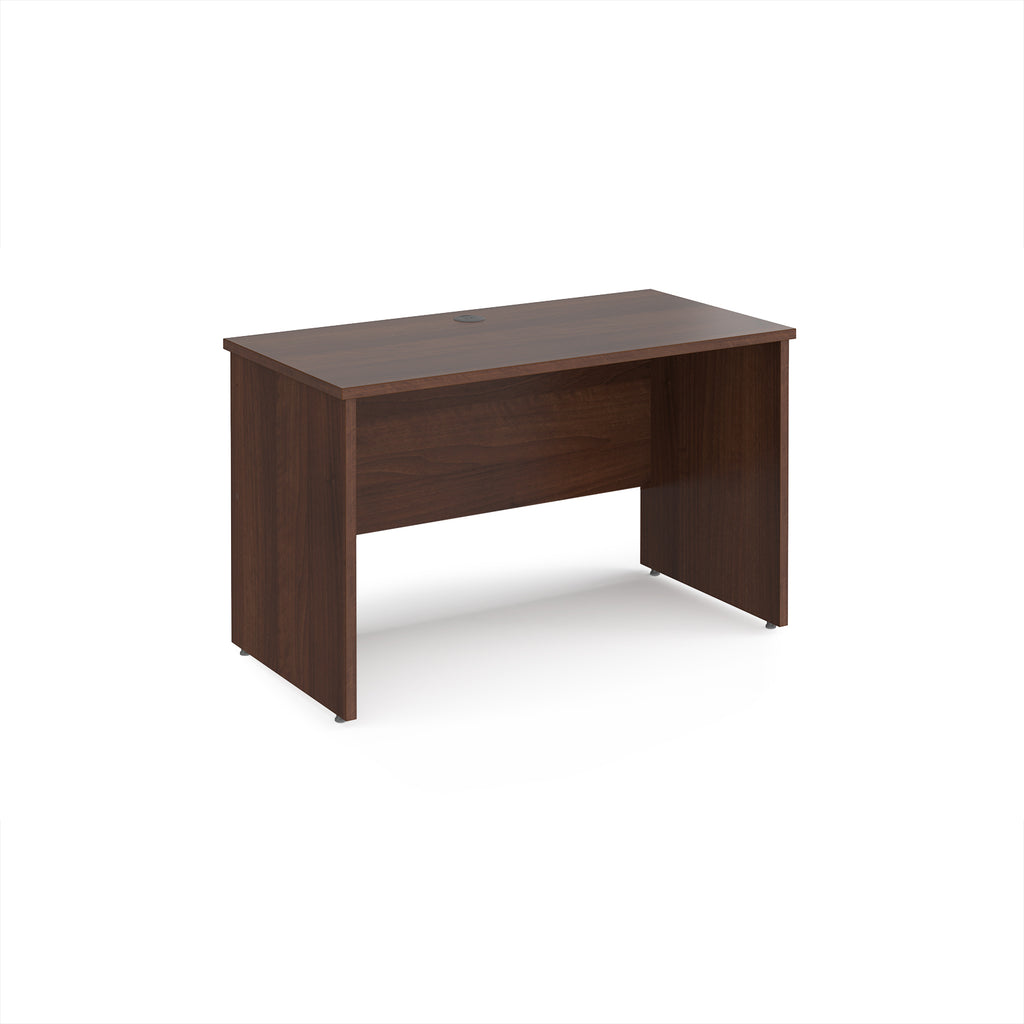 Wooden desk on a white background