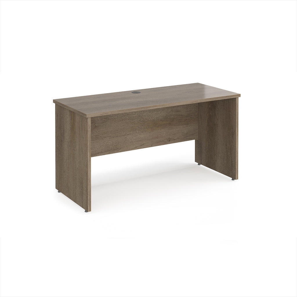 Wooden desk on a white background