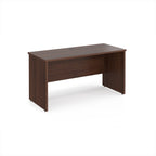 Wooden desk on a white background