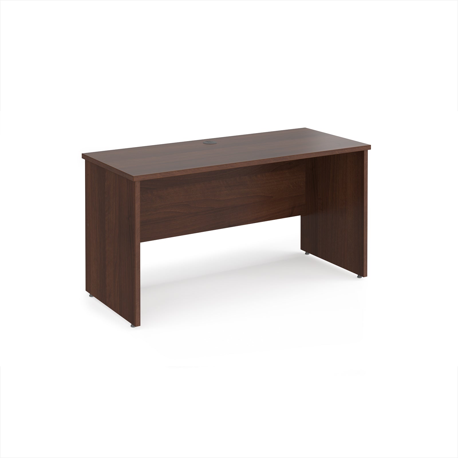 Wooden desk on a white background