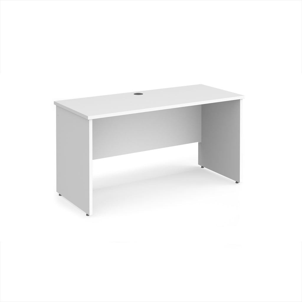 White office desk on a white background