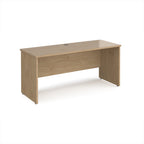 Wooden office desk on a white background