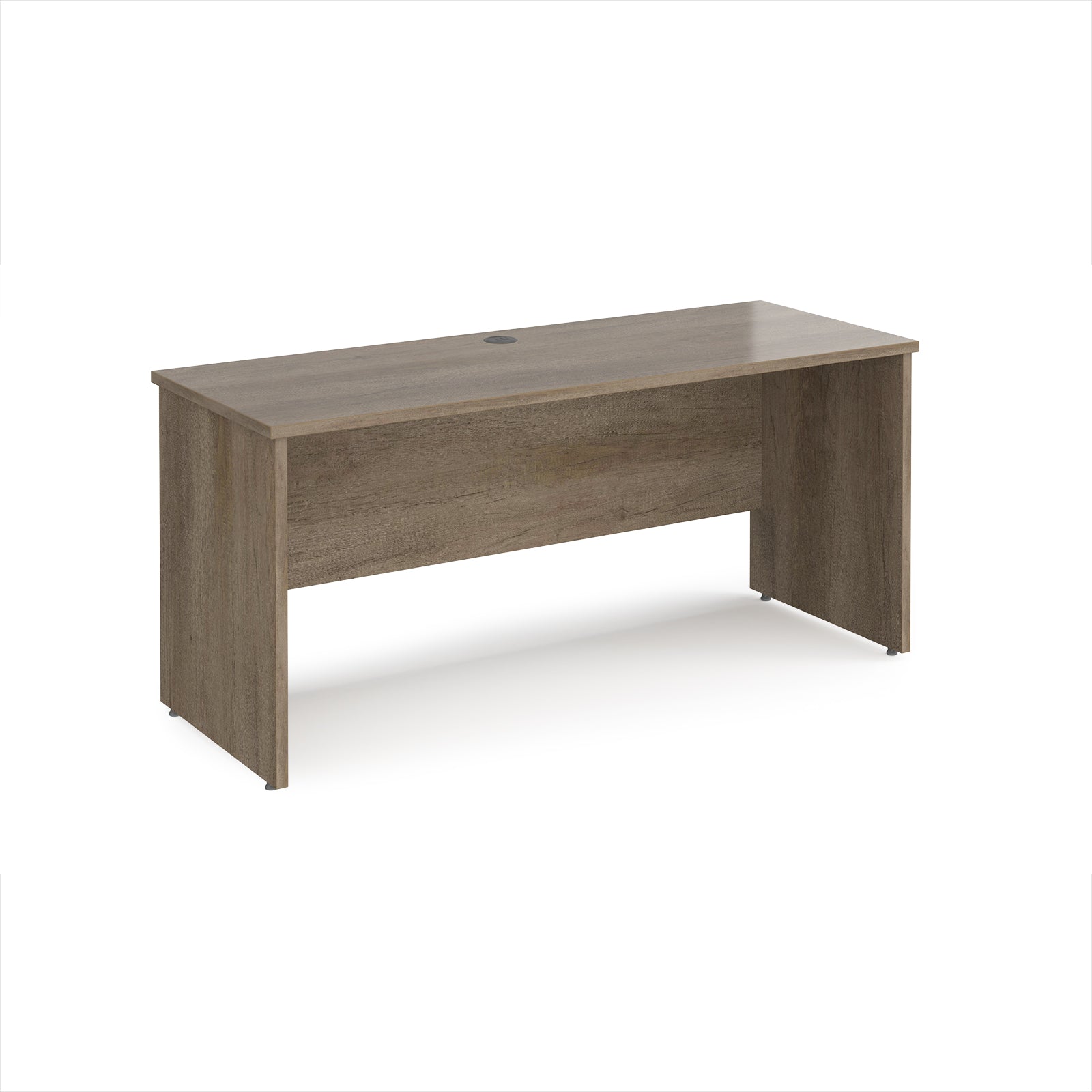 Wooden desk on a white background