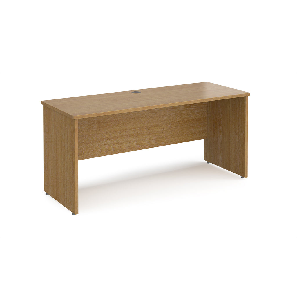 Wooden desk on a white background