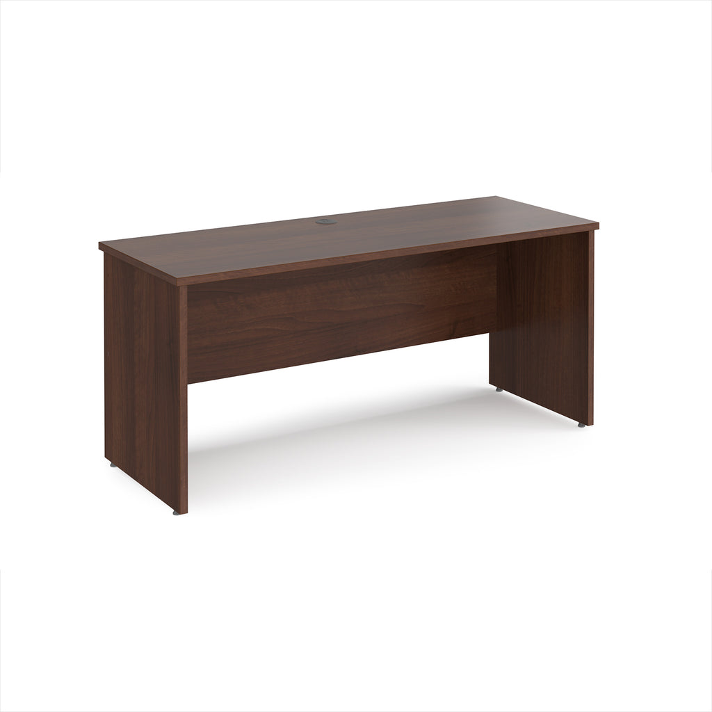 Wooden desk on a white background