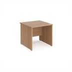 Wooden desk on a white background