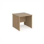 Wooden desk on a white background