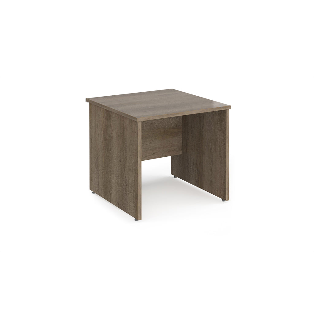Wooden desk on a white background