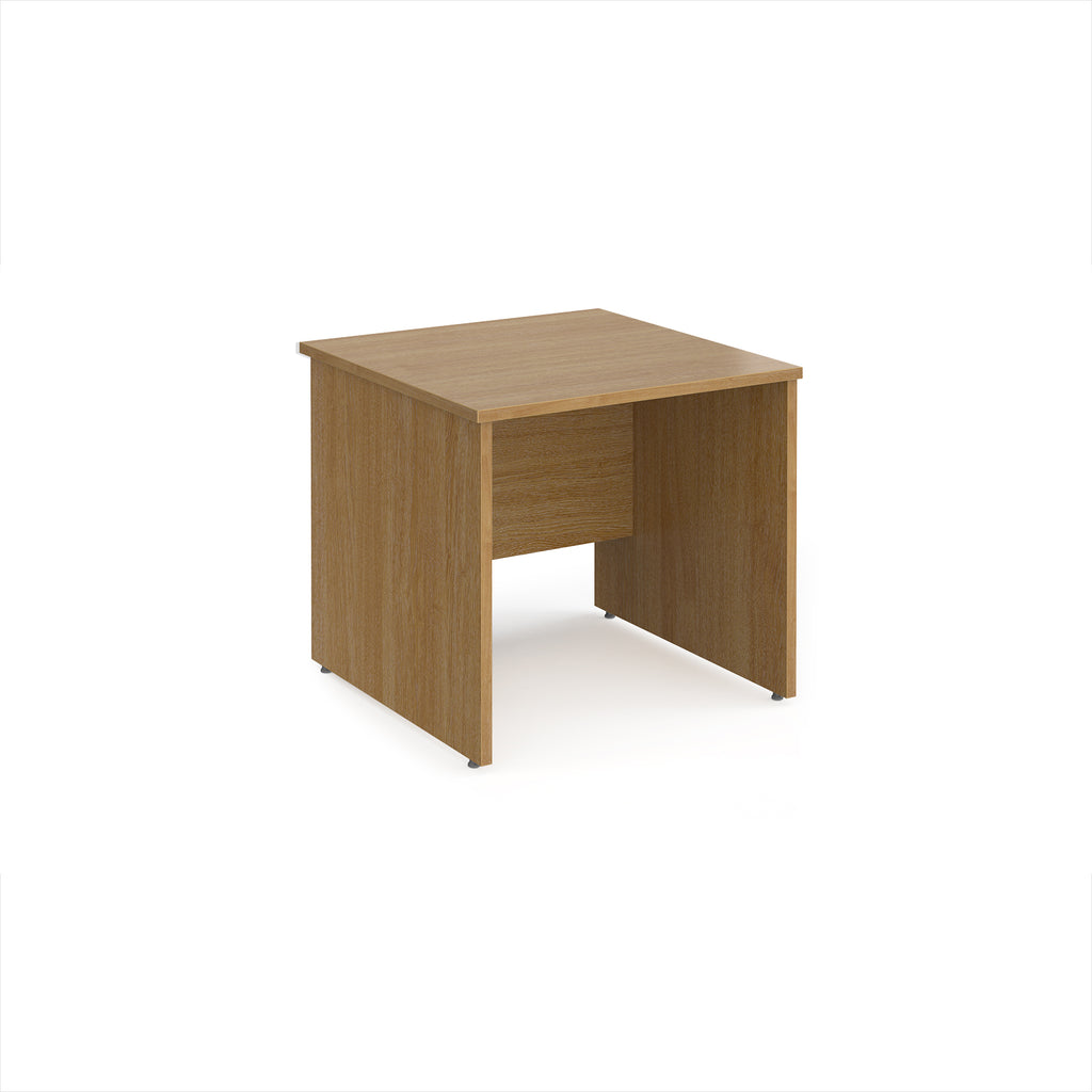Wooden desk on a white background