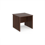 Wooden desk on a white background
