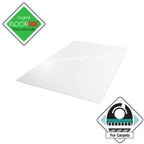 Clear polycarbonate sheet with Floor1x branding on a white background
