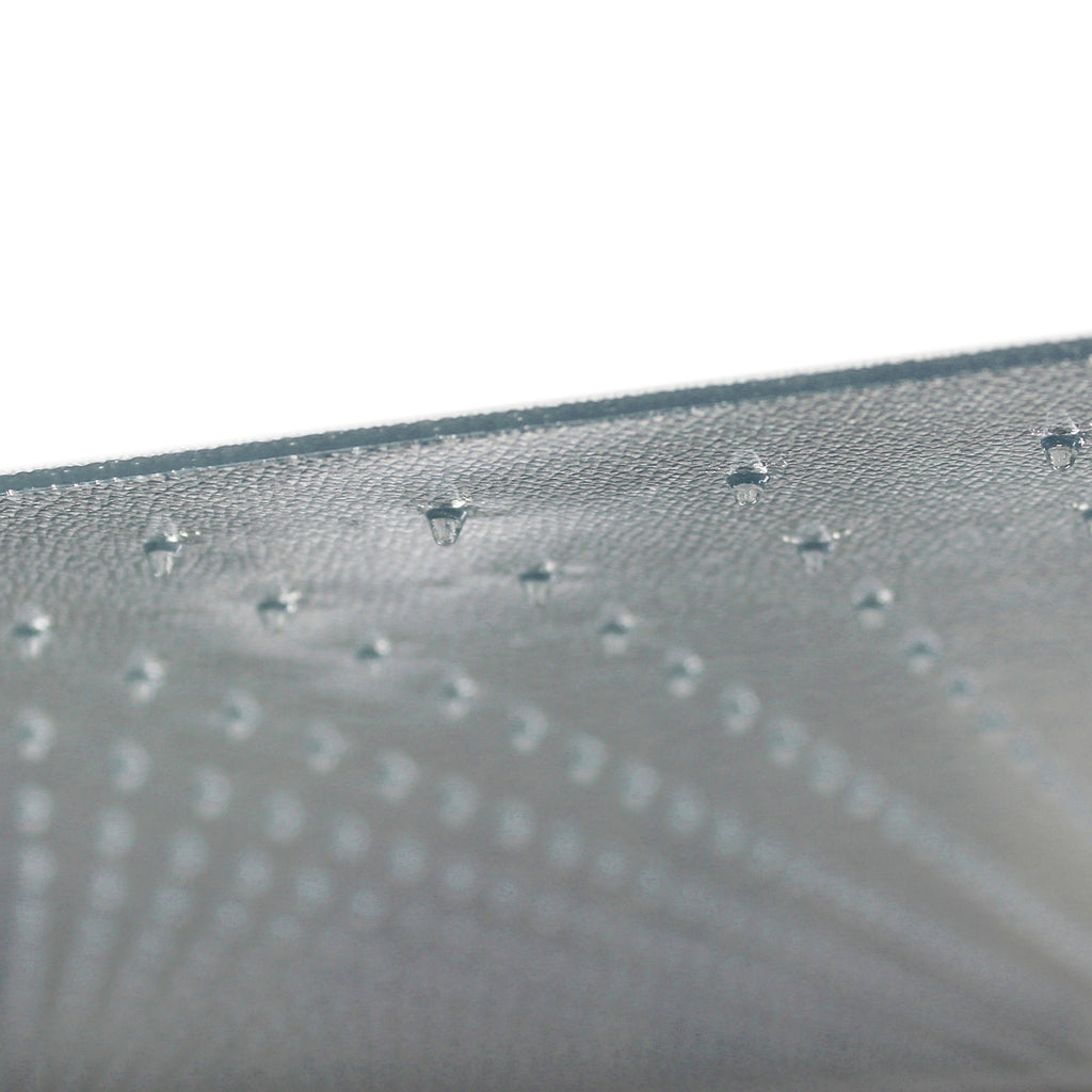 Close-up of a chair mat with a blurred background