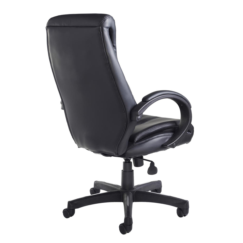 Black office chair on a white background