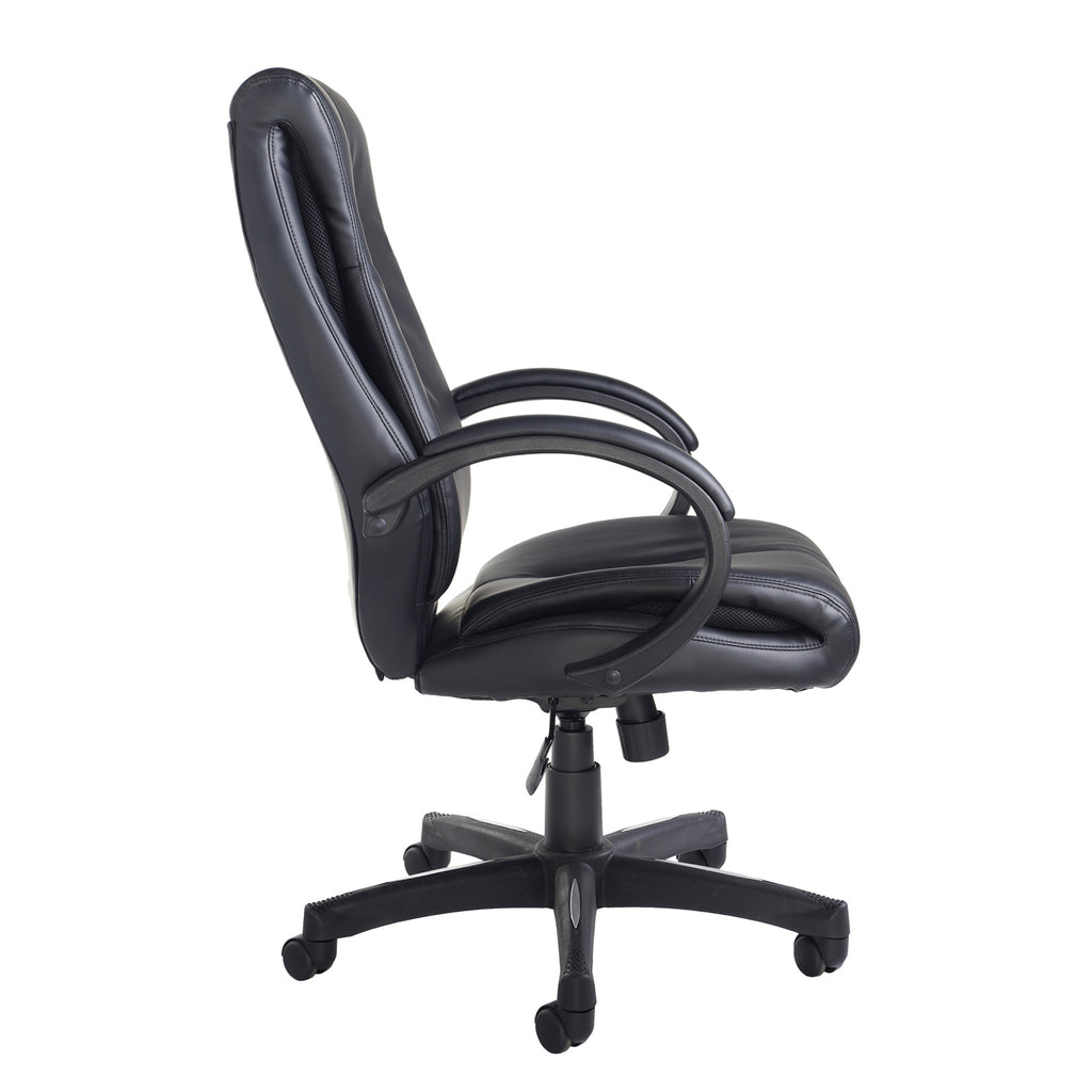 Black office chair on a white background