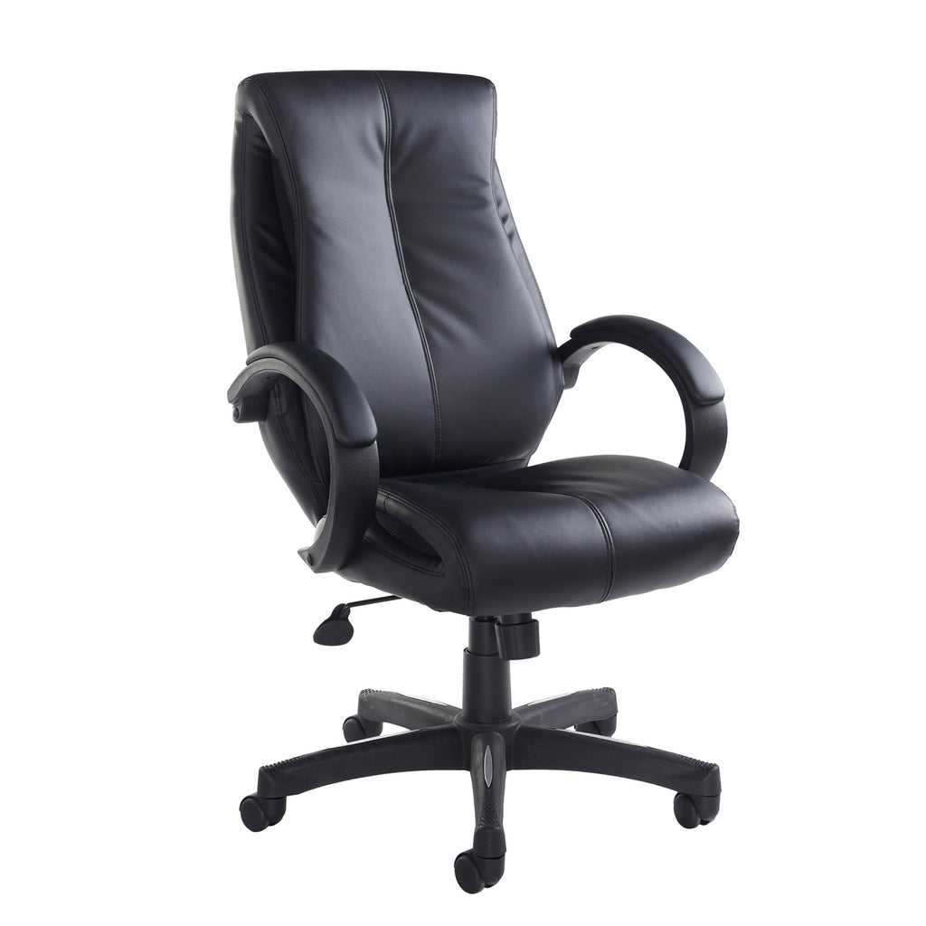 Black office chair on a white background