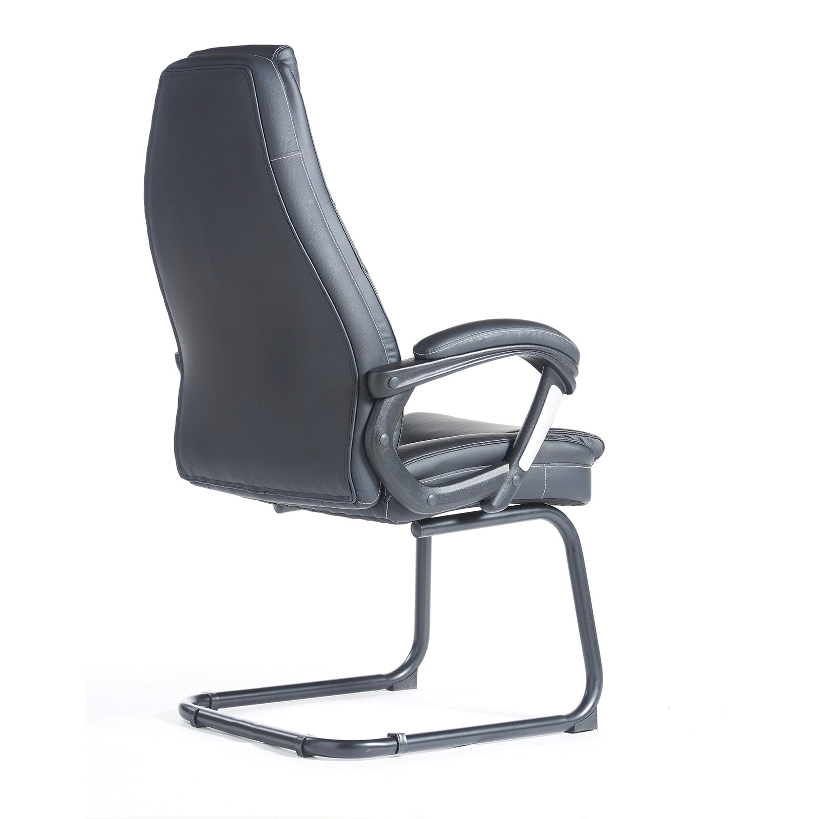 Gray office chair with a white background