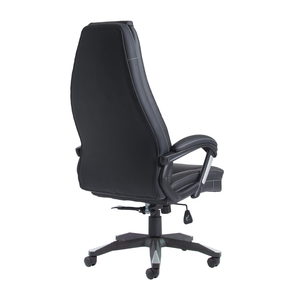 Black office chair on a white background