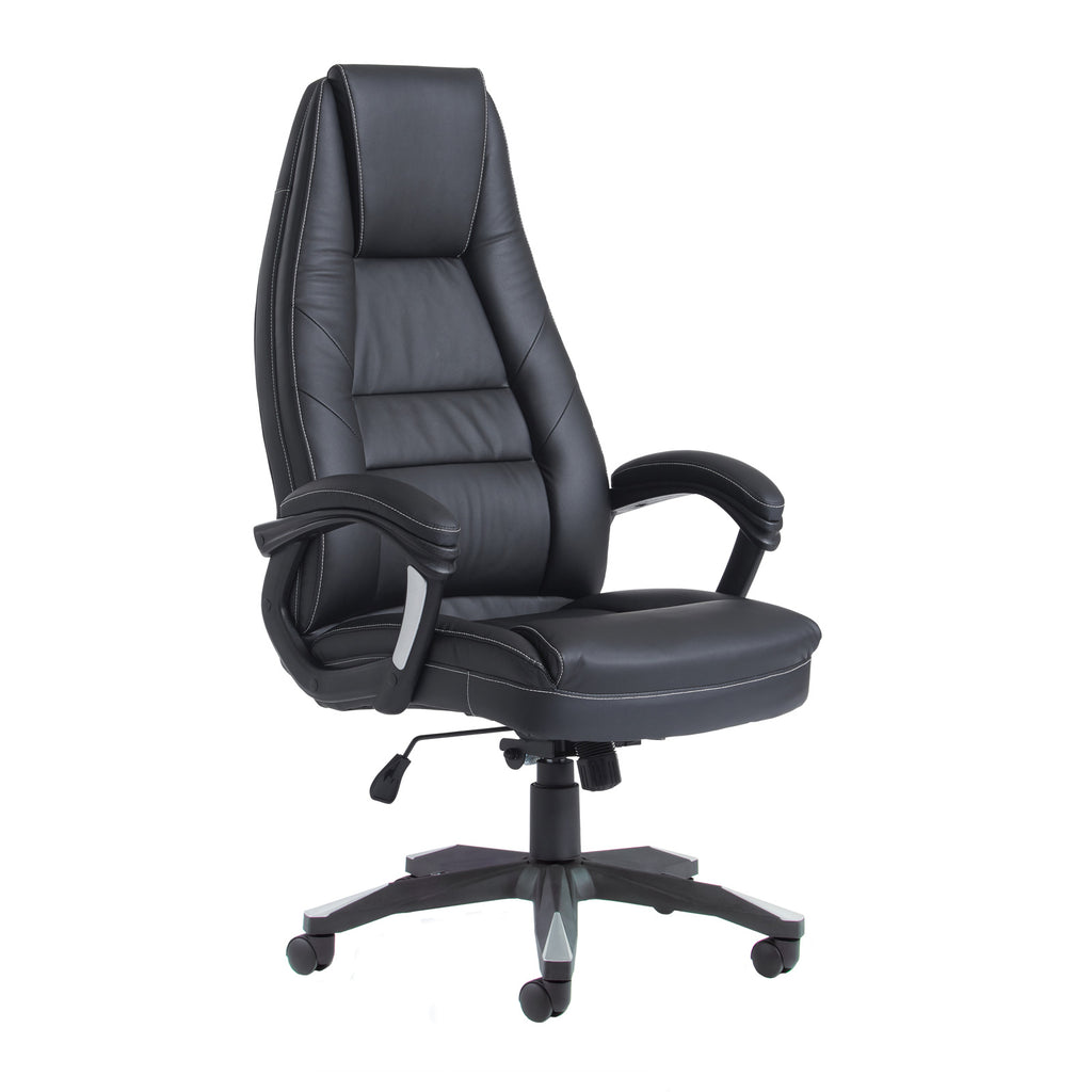 Black office chair on a white background