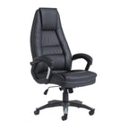 Black office chair on a white background