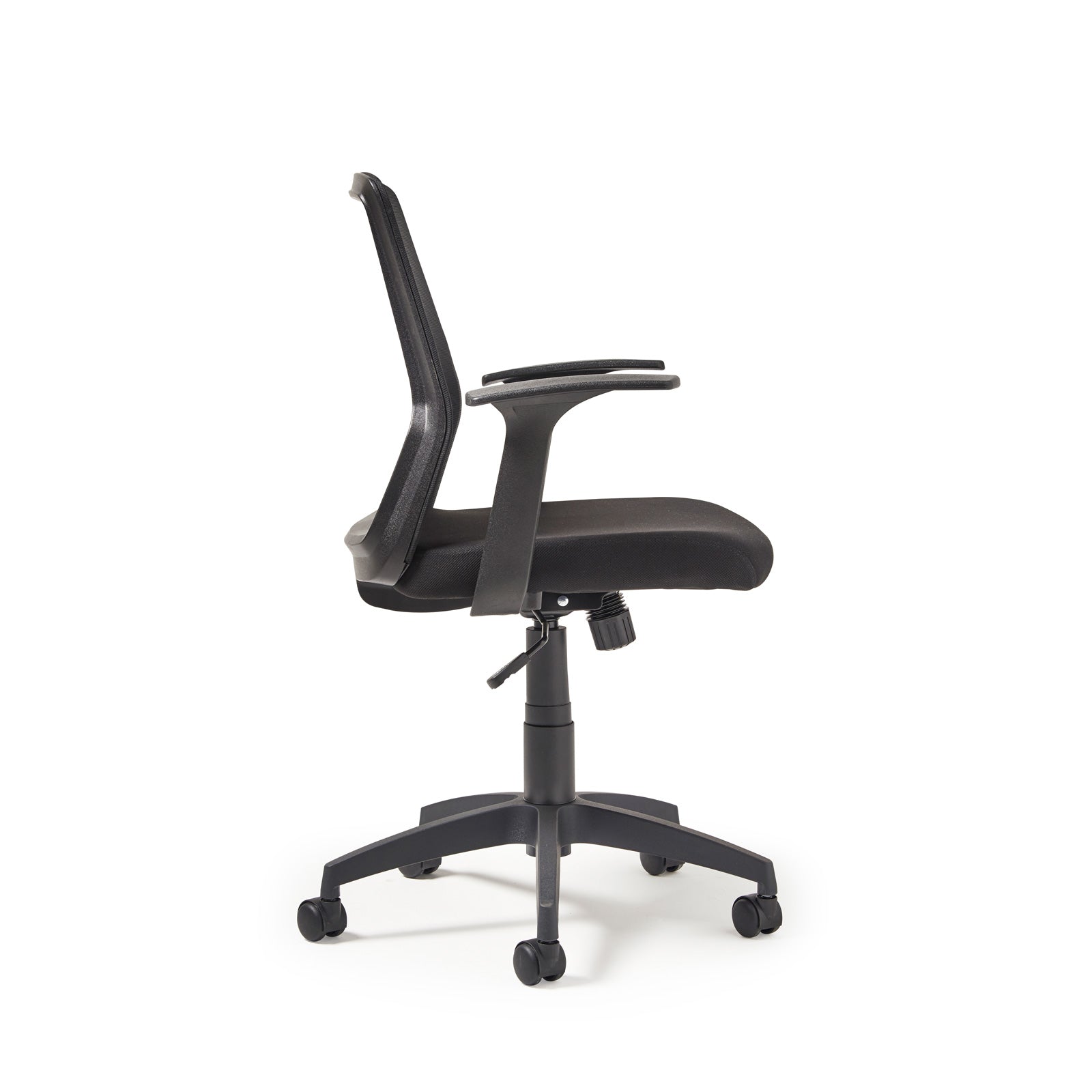 Black office chair on a white background