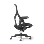 Black office chair on a white background