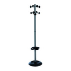 Coat stand with multiple hooks on a white background