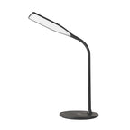 Black LED desk lamp on a white background