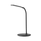 Black LED desk lamp on a white background