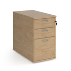 Wooden filing cabinet with two drawers on a white background