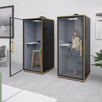 Single meeting booths in an office setting