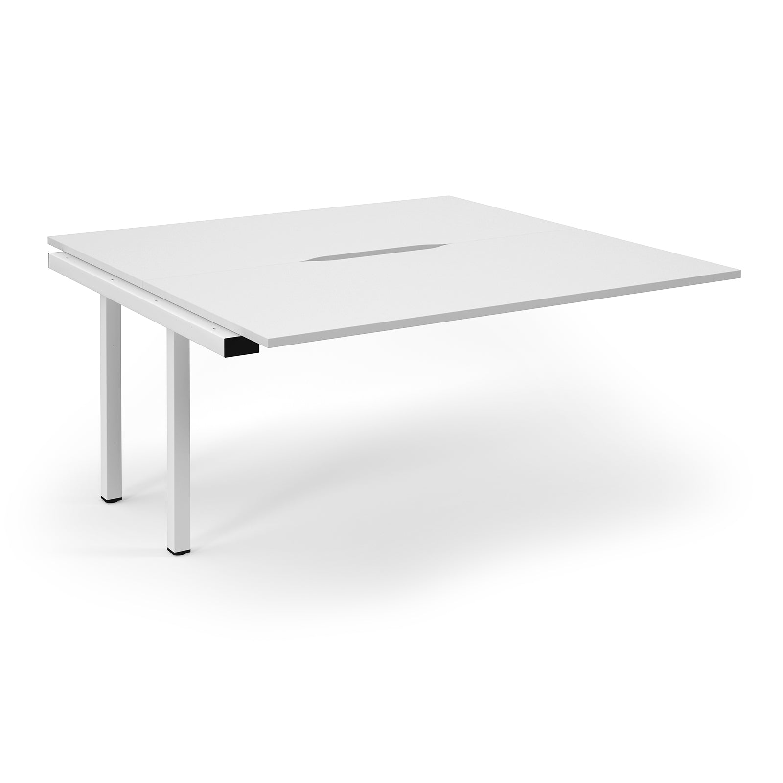 White office desk on a white background