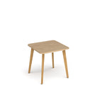 Small wooden table on a white background