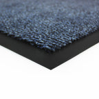 Blue textured mat with black border on a white background