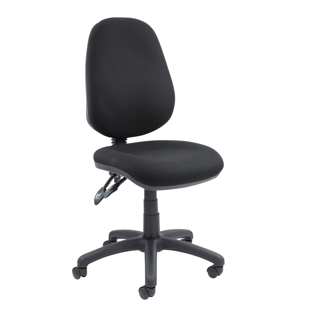 Black office chair on a white background