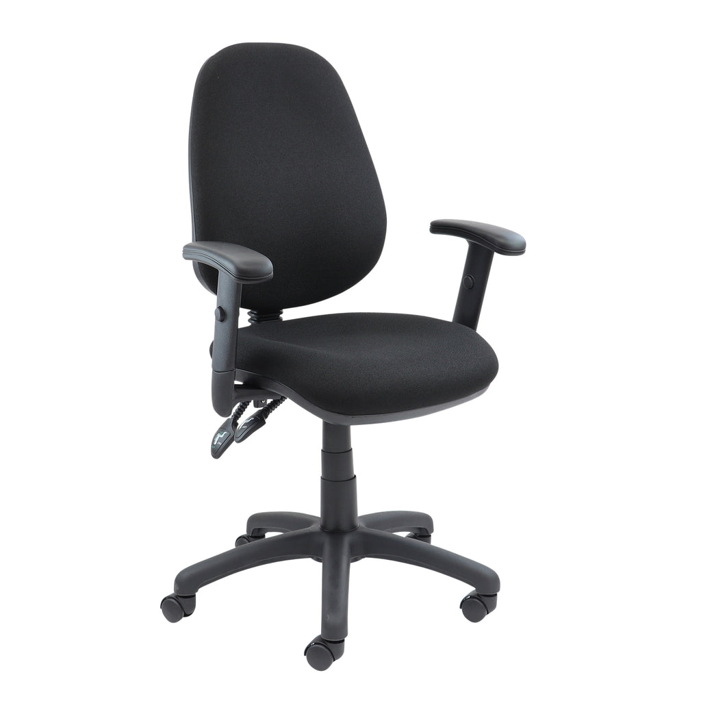 Black office chair on a white background
