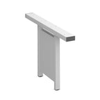 White metal bracket on a white background