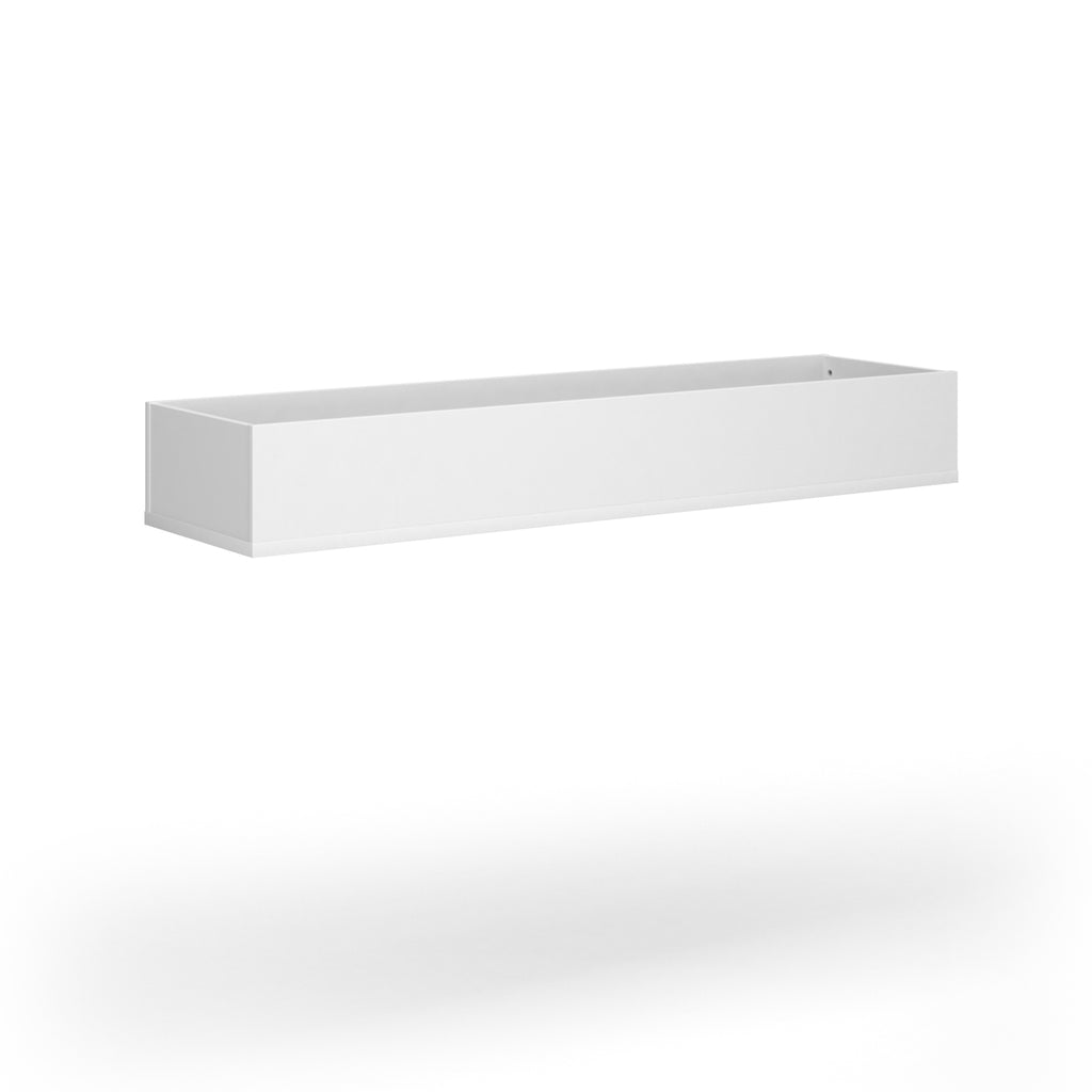 White rectangular planter on a white background