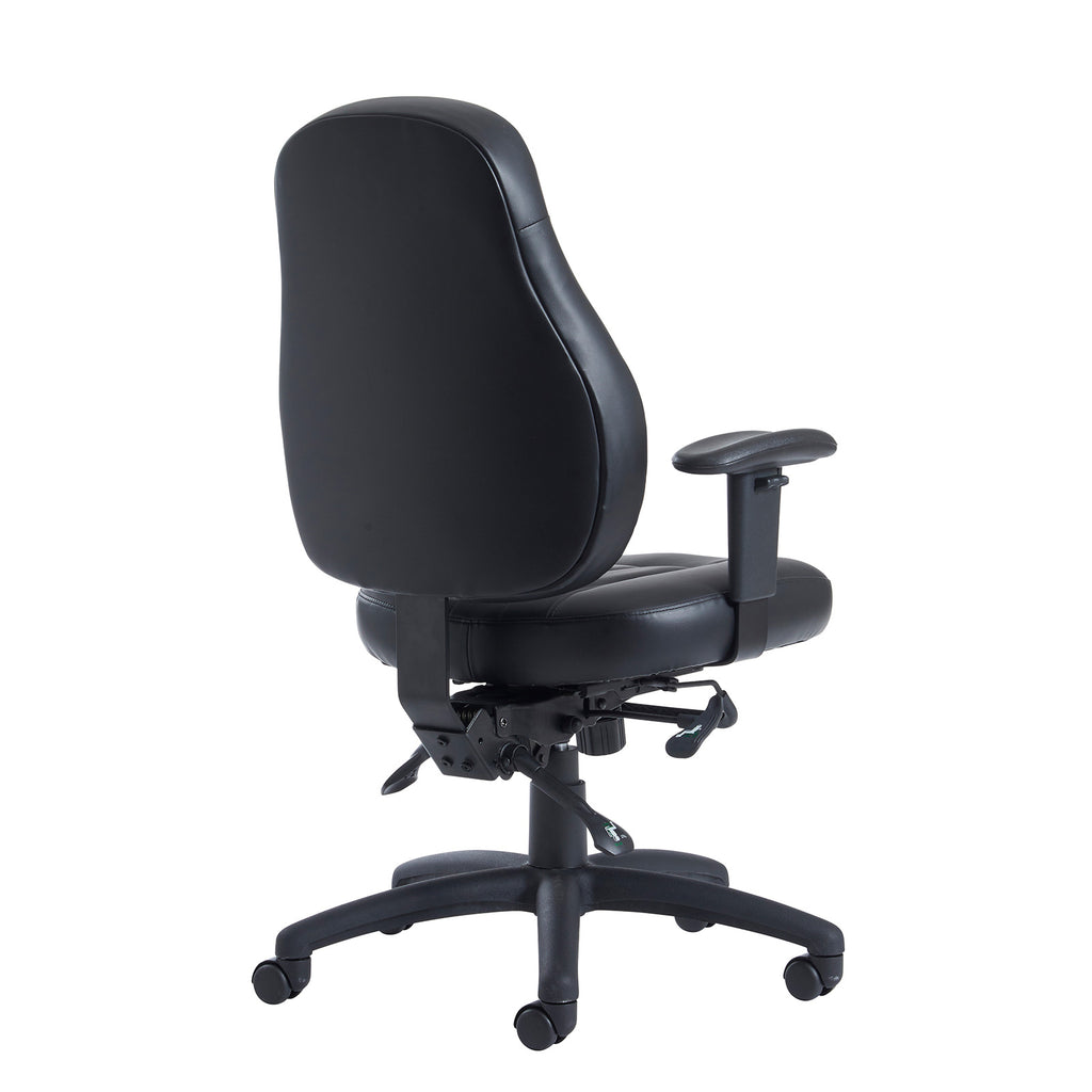 Black office chair on a white background