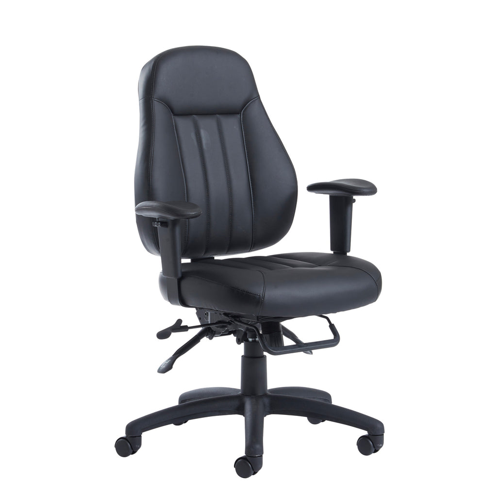 Black office chair on a white background